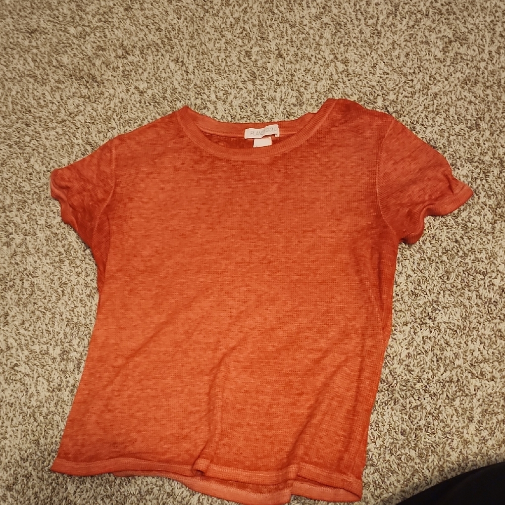 Planet Gold Vibrant Orange Short Sleeve Tee
